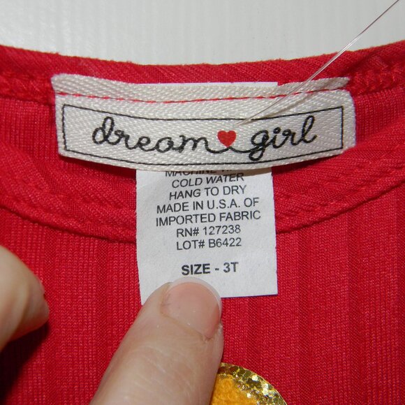 Christmas Dress Gingerbread Red Black Polka Dots Schoolwear Girls 4T NWOT - Picture 4 of 4